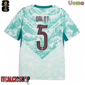 Portogallo Diogo Dalot #5 Seconda Maglia Mondiali 2026 Manica Corta
